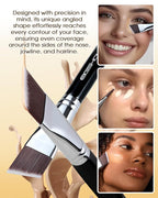 EIGSHOW Angled Flat Foundation Brush, Vegan Synthetic Bristles, Streak Free Application, Face Makeup Brush For Blending Liquid, Cream, Face Mask (E870)