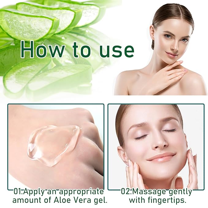 Aloe Vera Gel for Face & Body,Hydrating Travel Size Pure Aloe Vera Gel Face Moisturizer for All Skin Type,No-sticky Long Lasting Refreshing Moisturizing Fast Absorbing Aloe Cream Gel