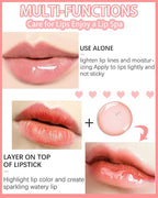 Hydrating Plumping Lip Glow Oil,Tinted Lip Gift