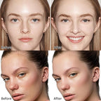 Air Cushion CC Cream Foundation - Mushroom Head BB Creams, Long Lasting Concealing Brightening, Moisturizer Face Cream,Facial Skin Care Makeup For All Skin Types (Buff Beige)