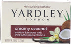 Yardley Creamy Coconut Bath Bar, 4.25 oz Pack of 8