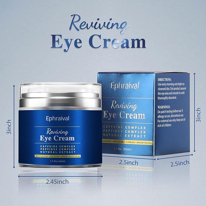 Men's Eye Cream, Eye Cream for Dark Circles and Puffiness, Anti-aging Caffeine Eye Cream for Men, Brightens, Reduces Puffiness, Dark Circles, and Fine Lines, Eye Treatment for Men Women