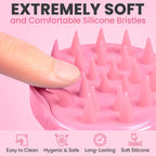 RELAXXO Scalp Massager Hair Growth – Exfoliator & Hair Scrubber for Scalp, Soft Bristles for Dandruff & Soothing Comfort, Shampoo Brush, Wet & Dry Use, Pink