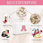 Personalized initial letter makeup bag,