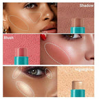 3Pcs Cream Contour Stick, with Highlighter Stick Milk