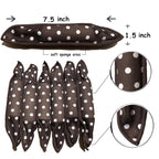 Aimin Soft Satin Sponge Rollers for Heatless Overnight Curls - No Heat Foam Curlers for Long Hair (30 pcs, black)