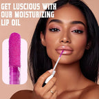 Jcoos Lip Gloss Lip Oil, Glitter Clear Lip Gloss, Purple Lip Gloss, Moisturizing, Shiny, Hydrating Lip Oil, Mint & Grapes Flavored Lip Gloss, Lip Plumper Lipgloss Sets for Girls Women Kids Teens