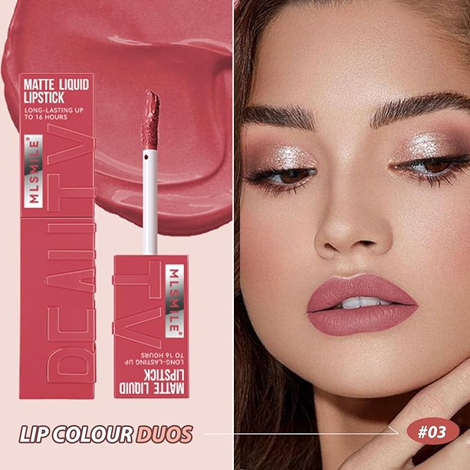 Lip Gloss, Lip Stain Finish Long Lasting Water Resistant, Lipgloss Perfect for Daily Wear & All Ages, Lipstick Vegan Ultra Smooth Formula, Matte Lip Gloss #rose pink