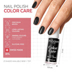 PODERM - Nail Polish – Enriched with Tea Tree – Improves nail appearance – Ingredients Natural/Vegan - foot/hand - Swiss Made (Jet Black)