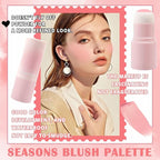 Matte Contour Blush Stick for Cheeks and Face - Buildable Shimmer Facial Blusher Shades - Blendable Cosmetic Makeup 02