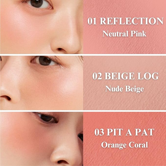 EGLIPS All Over Blusher - Multi-Use Cream Jelly Blush for Eyes & Cheeks Buildable and Blendable Texture with Shimmery Pearls Natural Korean Face Makeup (06 CLASSY, 0.18 oz)