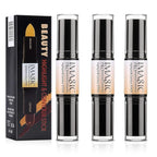 6 Colors Highlight and Contour Stick,Dual-Ended Full Coverage Stick Set