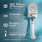 Gillette Venus Extra Smooth Charcoal Women's Razor Handle + 4 Blade Refills