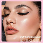 Kaely 2in1 Cream Eye Shadow Brightener Sticks for Eyes, Pencil Eyeshadow Applicator Stick Waterproof Pigmented, Eye Shadow Palette Highlighter Makeup, sombras para ojos, 25 Sand Shimmer