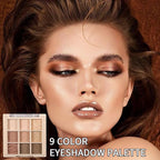 Erinde 9 Colors Eyeshadow Palette, Matte Shimmer Glitter Eye Shadow Makeup Palette, Highly Pigmented Long Lasting Waterproof, Natural Neutral Nude Eyeshadow Makeup Pallet, Cashmere