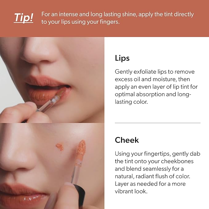 ENTROPY Makeup 2-in-1 Charm Shiny Glowy Lip & Cheek Gloss Tint Keychain, High Pigment Glossy Lip Color & Plumping Gloss, C6 Water Wood Charm