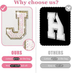 Initial letter patch makeup bag,