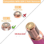Facial Hair Remover Replacement Heads for Flawless Replacement Heads Gen 2 Suitable for Finishing Touch Flawless Facial Hair Removal Tool for Women,Double Halo Painless and Smooth As Seen On Tv,6 Pcs.