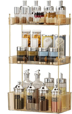3 Tier Bathroom Countertop Organizer, Makeup Skin Care Organizer, Perfume Tray Vanity Countertop Organizer for Bathroom Countertops