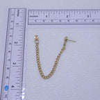 Heart Jacket Earring for Women Gold