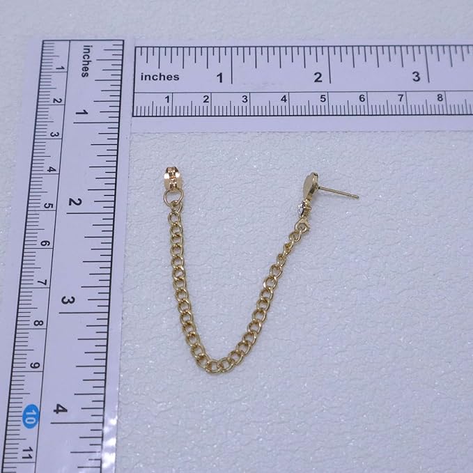 Heart Jacket Earring for Women Gold