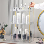 3 Tier Bathroom Countertop Organizer, Makeup Skin Care Organizer, Perfume Tray Vanity Countertop Organizer for Bathroom Countertops