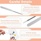 Makeup Spatula,Liquid Foundation Spatula, Stainless Steel Ergonomic Nail Art Makeup Stirring Rod, Durable Makeup Spatula Tool, Mini Makeup Spatula, Makeup Must Haves, for Makeup Art, makeup spatu