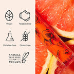 Winky Lux Fruity Gloss pH Lip Stain, Non Sticky Lip Gloss, Tinted Lip Oil, Lip Lacquer, Yummy Fruit Lipgloss, Jojoba Oil for Hydration & Shine, Grapefruit