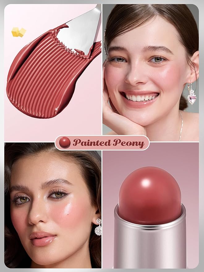 SHEGLAM Buttery Bliss Blush Stick Cream Milk Makeup Blush-Painted Peony