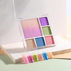 7 Colors Solid Fluorescent Neon Pigment Powder Set Gradient Iridescent Rainbow Palette Glitter Dust for Nail Art Gel Polish Mermaid Unicorn Rubbing Powder