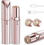 Facial Hair Removal for Women - Painless Facial Hair Remover - Electric Hair Removal Device for Face Lips Peach Fuzz with Light (Rose Gold)