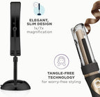 Conair Limited Edition Bundle | INFINITIPRO by CONAIR Curl Secret Automatic Curling Iron in 3/4-inch Barrel - and - Conair Lighted Makeup Mirror | Black | Amazon Exclusive