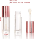 COSIDEA 14pcs Empty 6ml big doe foot wand Chunky lip gloss tubes for DIY lipgloss,Pink round lipgloss containers tubes with thick wand (Rose gold)