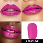 MAKI YIKA Moisture Purple Lipstick for Women Hydrate Lip Gloss for Dry Cracked Lips Weightless Glossy Lip Color Juicy Finish,MA068 Rose Love