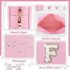Personalized initial letter makeup bag,