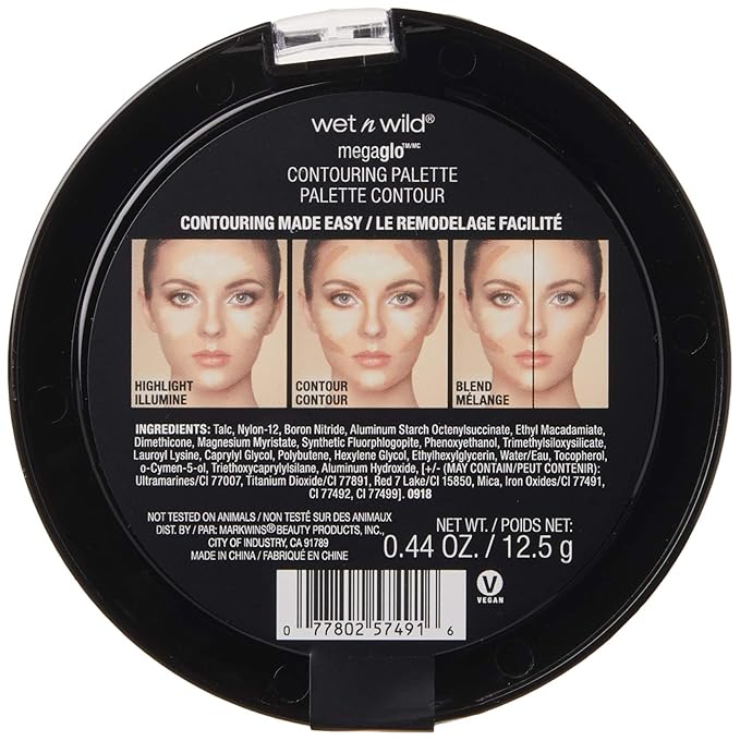 wet n wild MegaGlo Contour Palette, Dulce De Leche | Contouring Powder Face Kit | Flawlessly Sculpted Face