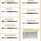 Eyeshadow Makeup Brushes Set with Case 8 PCS Soft Synthetic Hairs Eye Makeup Brushes for Blending Eyebrow Eyeliner Eyeshadow （Black）