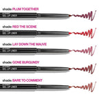 wet n wild Lip Liner Perfect Pout Matte Retractable Gel Lip Liner Pencil, Purple Lay Down the Mauves (Pack of 2)