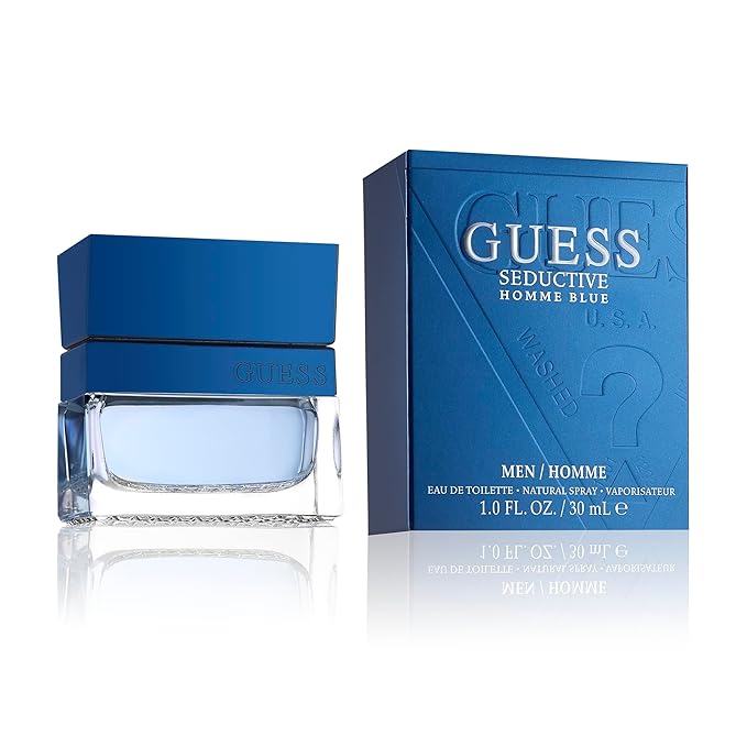 GUESS Seductive Blue Eau de Toilette for Men, 1 Fl Oz