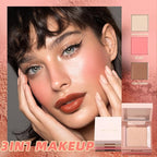3 in 1 Highlighter Contour Blush Makeup Palette,