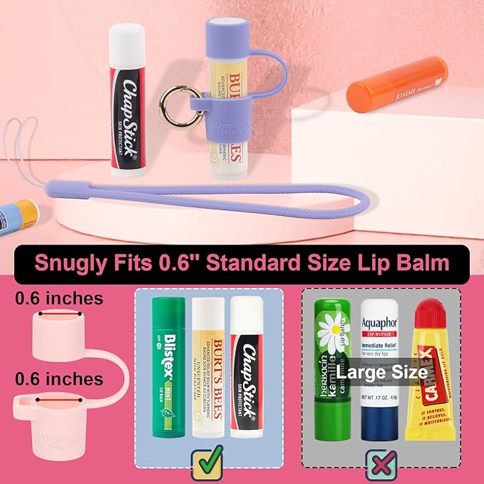 Desing Wish 2 PCS Silicone Lip Pink/Purple