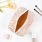 Soidram floral makeup bag quilted