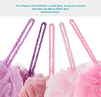 5 piece exfoliating loofah set