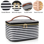 Ocheal striped makeup bag,travel makeup