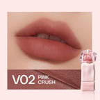 Mistine Makeup Velvet Lip Gloss Matte Lip Cream Liquid Lipstick Softening with Hyaluronic Acid Lip Tint, Non-Sticky Lightweight Lip Color V02 Pink Crush Limited Edition 0.1 fl oz