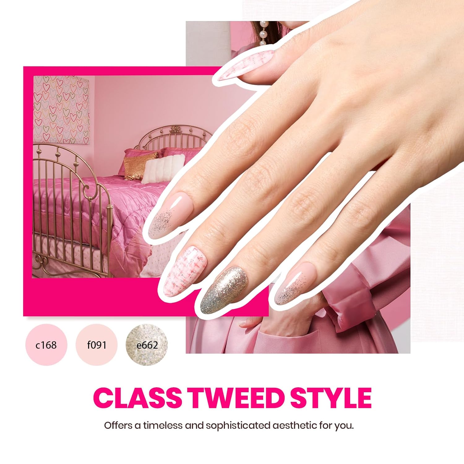 Beetles Gel Nail Polish Kit with Uv Light, 75PCS Gel Polish Starter Kit with Base Top Coat Exquisite 45 Colors Femininity Burgundy Red Green Nude Polish Nail Art Gift for Women