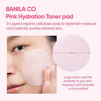 BANILA CO Clean it Zero Pink Hydration Toner Pad | Vegan Korean 3-Layered Pads | Hyaluronic Acids and Vitamin Complex to Moisturize and Soothe Skin | Hypoallergenic, Alcohol Free (70 Pads)