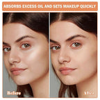 2PCS Setting Powder Loose Face Powder Matte Soft Smooth Oil Control Long Lasting Loose Setting Powder Makeup for Natural Flawless（01#Translucent+02# Pink Complexion）