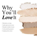 KYDA Face Sculpting Contour Palette, Smooth Matte Contour Contour Makeup-TAUPE