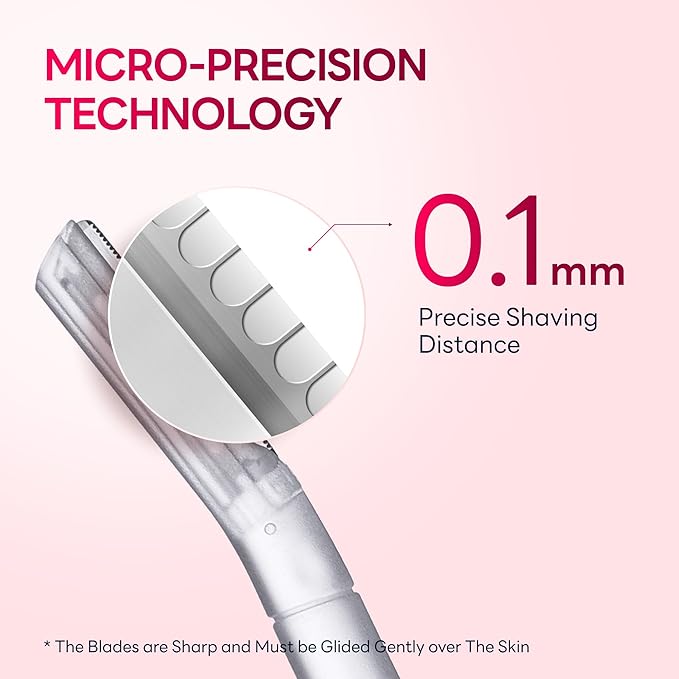 Dermaplane Razor for Women, Dermaplaning Tool - Face Razors for Women and Men, Eyebrow Trimmer and Facial Hair Removal Shaver, Gentle Exfoliation Blades Epilator for Men (3 Count)
